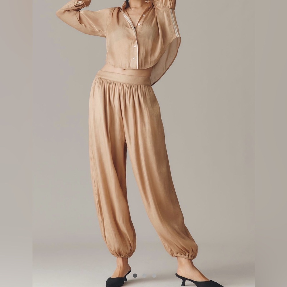 Maeve by Anthropologie gold Wide Leg